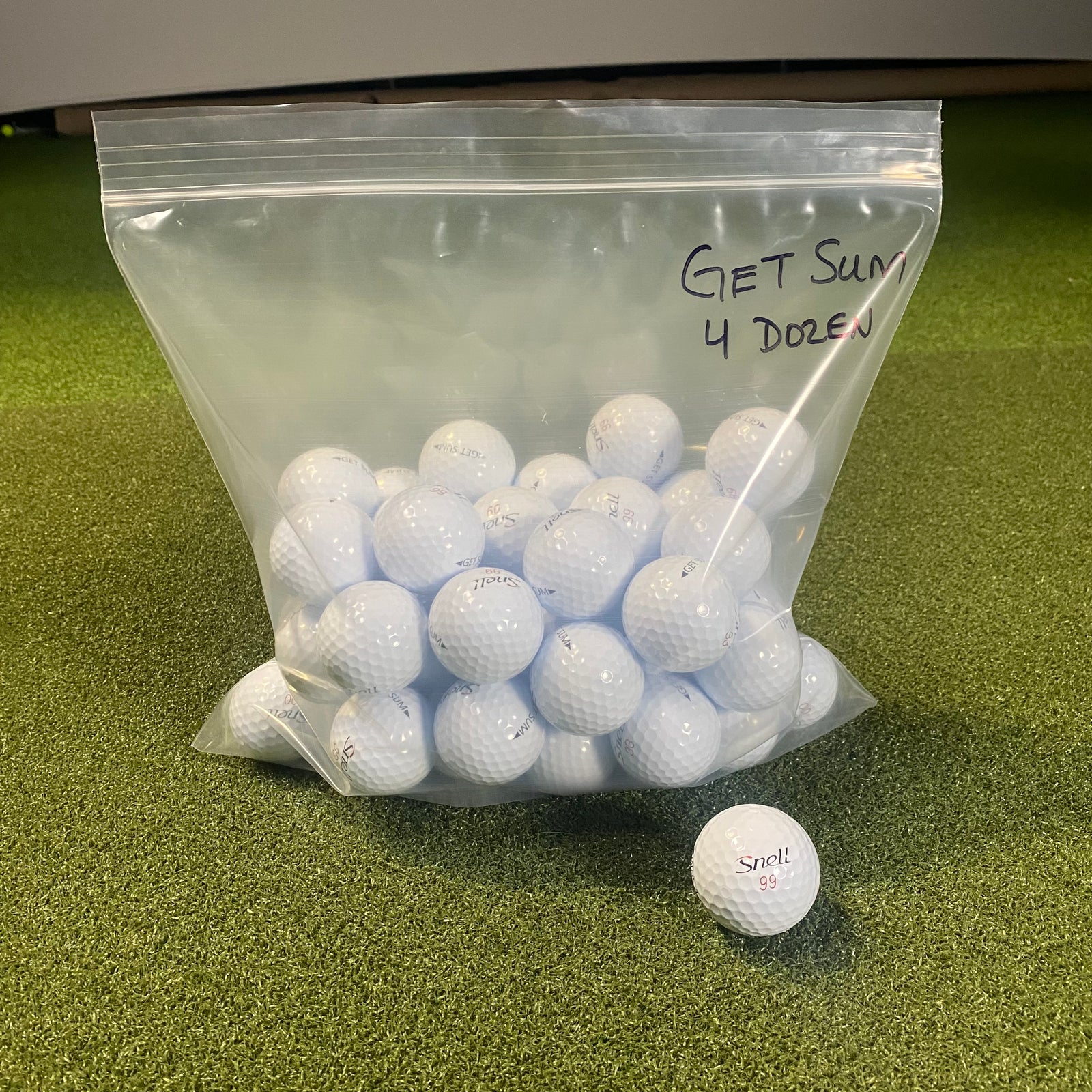 Closeout - Get Sum - White (4 Dz. Bags) Golf Ball Snell Golf White  
